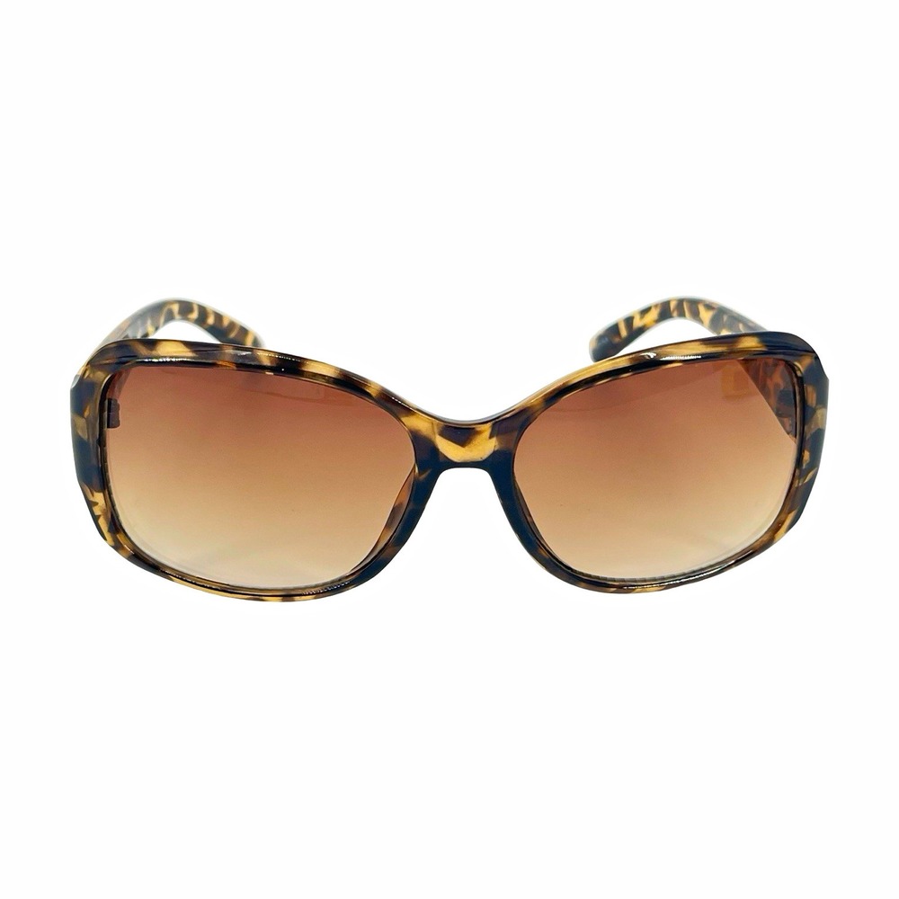 Foster Grant Women Sunglasses Tortoise Brown Gradient Oversized Rhinestone Glam